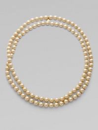 Endless pearl strand that is simply elegant. 10mm organic man-made pearls 48 long Imported