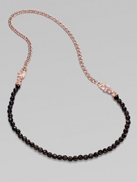 From the Pop Superstud Collection. A delightful marriage of materials, this long strand combines a bold chain of rose goldplated sterling silver with a strand of faceted smoky quartz beads, joined by baroque accents set with soft rose quartz.Smoky quartz and rose quartzRose goldplated sterling silverLength, about 30Imported