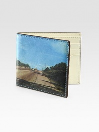 You'll want to hop in a car and drive across country after you get your hands on this plush leather wallet.Six-card holderCurrency pocket3½ W X 4WLeatherImported
