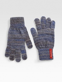 Maintain warm fingertips in chilly temperatures with these cozy striped knit gloves.Ribbed trim49% acrylic/27% cotton/19% nylon/5% lycraDry cleanImported