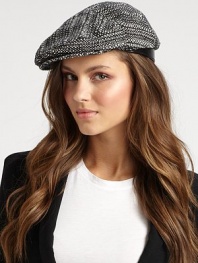 A pageboy-inspired style in a high-contrast design. 82% cotton/18% linenBrim, about 1Fully linedDry cleanImported