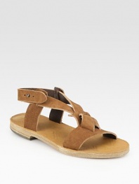 Soft, intertwined leather straps join an adjustable slingback strap. Leather upperLeather lining and soleMade in ItalyOUR FIT MODEL RECOMMENDS ordering one half size up as this style runs small. 
