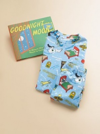 One of the sweetest bedtime books of all time, paired with charming coordinating pajamas of cozy cotton knit. Written by Margaret Wise BrownIllustrated by Clement HurdHardcover, 32 pagesRecommended for ages birth to 4PJs with elastic waist and ribbed knit trimCottonMachine washMade in USA