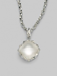 From the Superstud Collection. A stunning combination of quartz and mother of pearl on a small stud chain.Mother of pearl Quartz Sterling silver Length, about 16 Pendant width, about 1½ Lobster clasp closure Imported 