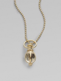 An egg-shaped rock crystal amulet, regally set in 18k yellow gold, has delicate granulated dot accents. Rock crystal 18k yellow gold Length, about 1 Made in Italy Please note: Necklace sold separately.
