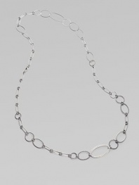 From the Mobile Collection. This sterling silver chain is made complete with a sparkling pavé diamond-encrusted link.Diamonds, 0.74 tcw Sterling silver Length, about 42 Imported