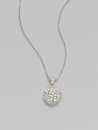 EXCLUSIVELY AT SAKS.COM. A sparkling pavé crystal shines on a delicate chain.Crystals Rhodium plated Chain length, about 16 with 2 extender Pendant diameter, about ½ Lobster clasp Imported