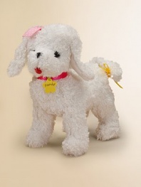 Frenchy, Fancy Nancy's little white dog, wants to take a walk to your house. This charming 6 plush pooch has black eyes, a cute red tongue, a satin collar, a nametag and decorative bows.6 plush puppyRecommended for ages 3 and upWipe with damp clothImported