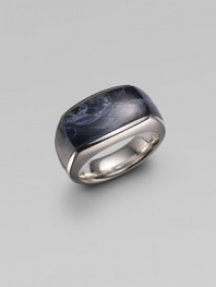 A statement in sterling silver, crafted with a narrow, three-sided profile and stunning pietersite detail. From the Exotic Stone Collection Sterling silver Pietersite Imported 