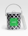 A double-walled Lucite container makes an ideal poolside or dinner table attraction. Simply remove the personalized insert for easy cleaning. Includes lid and tongs 10H X 6 diam. Hand wash ImportedFOR PERSONALIZATION Select a quantity, then scroll down and click on PERSONALIZE & ADD TO BAG to choose and preview your monogramming options. Please allow 3-4 weeks for delivery.
