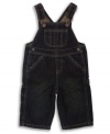 His playtime uniform: denim overalls from Levi's that hold up even when the going gets rough!