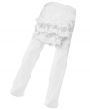 Warm 'em up. Your sweetheart will stay warm and cozy with these frilly tights from Ralph Lauren.