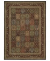 An artful presence with timeless Persian influence. This exquisitely ornate area rug is abound in beautiful array of earthy tones, made from Nourison's own Opulon(tm) yarns for a densely woven pile with long-lasting color retention and durability.