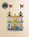 His very own hand-painted castle, complete with furniture and figurines, will inspire hours of adventurous play.Swivel base Easy to assemble, no tools required 23W X 28¼H Constructed of MDF ImportedRecommended for ages 3 and up