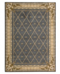 With motifs reminiscent of traditional European interior design, this Nourison area rug offers pure elegance wherever placed. Hand-carved of 100% pure wool, this textured and intricate design never felt so luxurious.