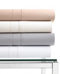 The ultimate in luxury. Woven from 100% Egyptian cotton, these indulgently soft, 800-thread count queen flat sheets are exquisitely designed with a 4 double hemstitch detail. Woven with lustrous 2-ply yarn to achieve total thread count. In subtle, sophisticated colors that coordinate with a variety of bedding collections.