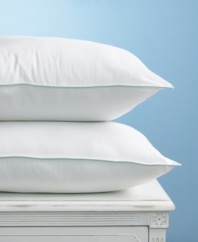 Breathe easy at night with Martha Stewart Collection's Allergy Wise synthetic pillow. Featuring medium/firm support and hypoallergenic fill for a healthy rest, as well as a soft 300 thread count cotton cover.
