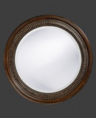 Distinguished by simple line engravings and inner beading in rich black and brown tones, the Monmouth wall mirror brings subtle sophistication and dapper style to both traditional and contemporary surroundings.