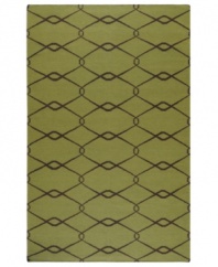 Stunning in its simplicity, this artist-designed area rug from Surya brings a calming beauty to any area in your home. Interlocking lines crisscross against a soft green background, creating a chic lattice-like pattern that's stylishly simple.
