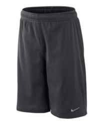 Fashioned with Dri-Fit fabric and a no-nonsense style, these signature Nike shorts say he's game for some serious play.