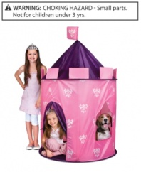 The Discovery Kids Indoor/Outdoor Princess Play Castle will make any girl feel like a real princess in a royal setting.
