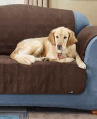Now it's okay for your best friend to be on the furniture! Sure Fit's Soft Suede Pet Throws protect furniture from pet fur and stains easily and affordably.