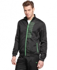 Streamlined for sport, designed for style, this Puma track jacket is the best of both worlds.