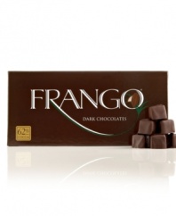Dive into the true taste of oh-so-bittersweet dark chocolate with these decadent morsels made of 60% pure cocoa. Presented in a deep chocolate box, Frango's gourmet chocolates are the perfect after-dinner treat for your family or surprise gift for anyone.