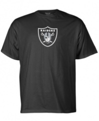 Wear your team proudly. This Reebok T shirt is ready for Raider nation.