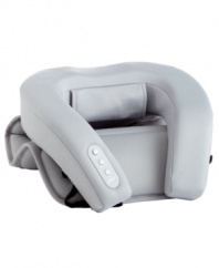 Relaxation at the push of a button. Tackle your neck and lower & upper back with a 3-motor massager that kicks the kinks out and leaves you feeling fully refreshed. Focus on all three areas at once or with built-in velcro simply fold up the back massager for targeted neck relief.  1-year warranty. Model NM12.