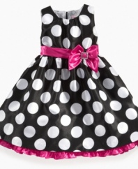 Polka-dot princess. Put her in something that's almost as special as she is with this darling dress from Nannette.