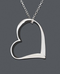 Matters of the heart are simple - and simply beautiful - with this uncomplicated necklace. Heart pendant by Giani Bernini crafted in sleek ribbons of sterling silver. Approximate length: 18 inches. Approximate drop: 1 inch.