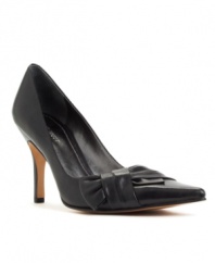 Nine West's Booboo Pumps tie together any look with a smart pointed toe, sweet bow decor and chic tapered heel.