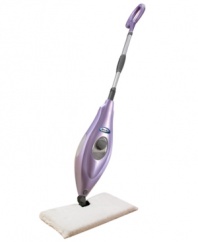 Go on a clean streak! The Euro-Pro Shark steam mop uses powerful steam action to loosen and lift dirt from bare floors, getting right up to baseboards and in-between furniture with a rectangular swivel head that allows for easy two-sided cleaning in every corner of your home. One-year warranty. Model S3501.