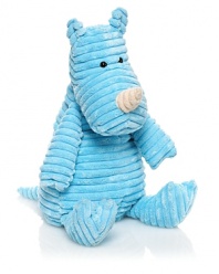 Soft and oh-so-squeezable, this cute corduroy rhino will give your little one a cozy nap-time companion.