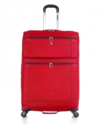 Find your logic & simplify your travel lifestyle! This exceptionally durable suitcase protects your belongings and always plans ahead with a fully-stocked interior that features organizational pockets to get your life in order. 10-year warranty.