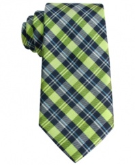 Plaid is rad, especially in this bright tie from Tommy Hilfiger.