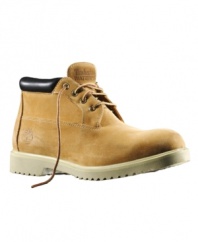 Rough and rugged men's boots, just like you've come to expect from Timberland. These waterproof chukka boots for men work best with a pair of jeans or chinos.