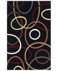 Filled with abstract beauty and contemporary sophistication, Momeni's black Elements rug takes home decor in a whole new direction. Hand-carved of fine wool for superior texture, the rug features a an elegant graphic design that's sure to captivate even the most demanding tastes!