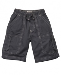 All by himself! Getting dressed will be a breeze with these pull-on shorts from Osh Kosh.