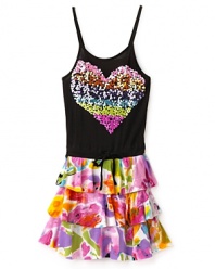 Flowers by Zoe Toddler Girls' Heart Ruffle Dress - Sizes 2T-4T