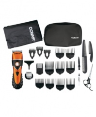 Give home haircuts and trims the pro treatment with The Chopper by Conair. This all-inclusive kit provides every tool for any hairstyle, from the first buzz to the final snip. Five-year limited warranty. Model HCT420CSV.