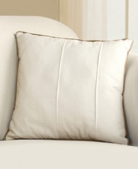 Featuring versatile hues of wheat and white, the Classic Neutrals decorative pillow offers a new update in pure, 100% cotton.  Soft to the touch and easy-to-care for, it features a simple, sophisticated design that coordinates with any room.