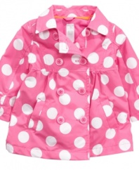 Spot on style! Polka dots keep this trench coat from Carter's classic and fun at the same time.
