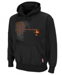 Hit it out of the park! Cheer on your favorite team in style and comfort in this Majestic San Francisco Giants hoodie with Therma Base technology.