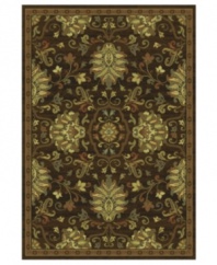 The bold and the beautiful! With lush blooms and a rich dark chocolate hue, this St. Lawrence rug offers a perfectly modern take on traditionally elegant styling. Crafted of durable polypropylene for years of long-lasting beauty.