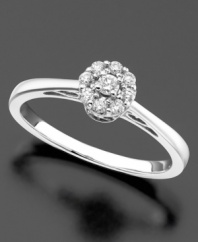 Make it a moment to remember. This ring features round- and marquise-cut diamond (1/4 ct. t.w.) set in 14k gold.