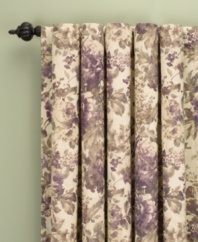 With a lush floral print, Sure Fit's Chloe panel dresses up your windows with easy elegance. Blossoms with a hint of plum add just the right amount of color to any room. Hang with hidden tabs or as a rod-pocket.