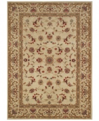 Presenting a intricate floral detail upon a soft ivory ground, the Premier area rug from Dalyn reinvents a beautiful Persian rug design for the Modern home. Made in Egypt of durable polypropylene and shimmering polyester fibers, it provides any room with captivating texture and added dimension.