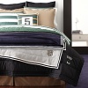 Crisp, bright shirting stripes infuse this University cotton percale sheeting with colorful collegiate appeal.